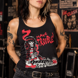 Make Trouble Garage Punk Tank Top – Women – Black