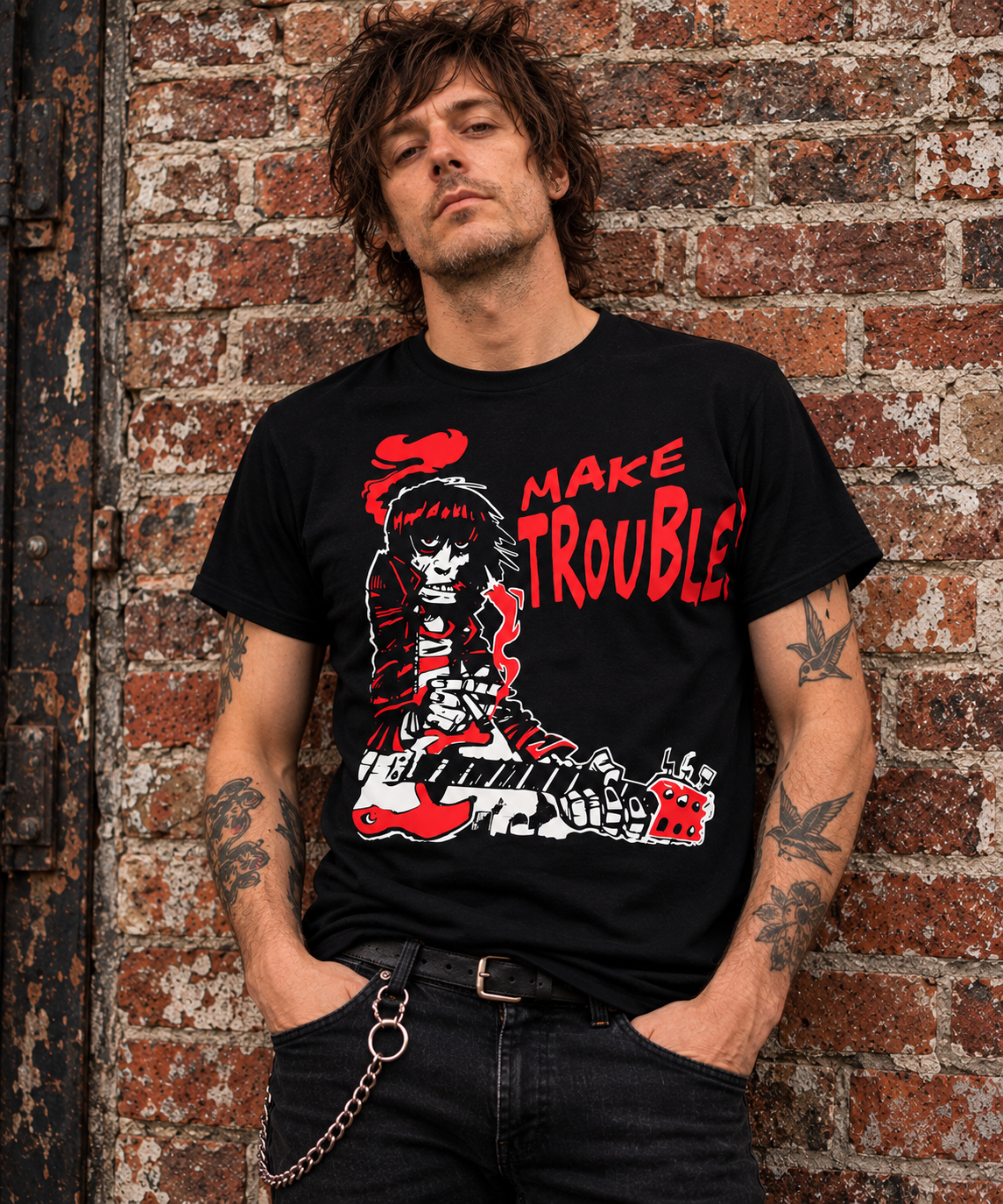 Make Trouble Punk Rocker T-shirt