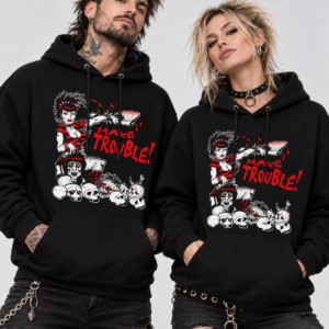 Make Trouble Pullover Hoodie – Zwart
